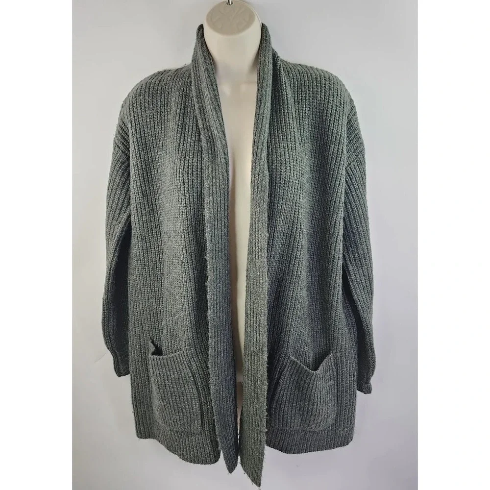Marine Layer Sweater Womens XS/S Chunky Knit Brooklyn Hunter Green Cardigan